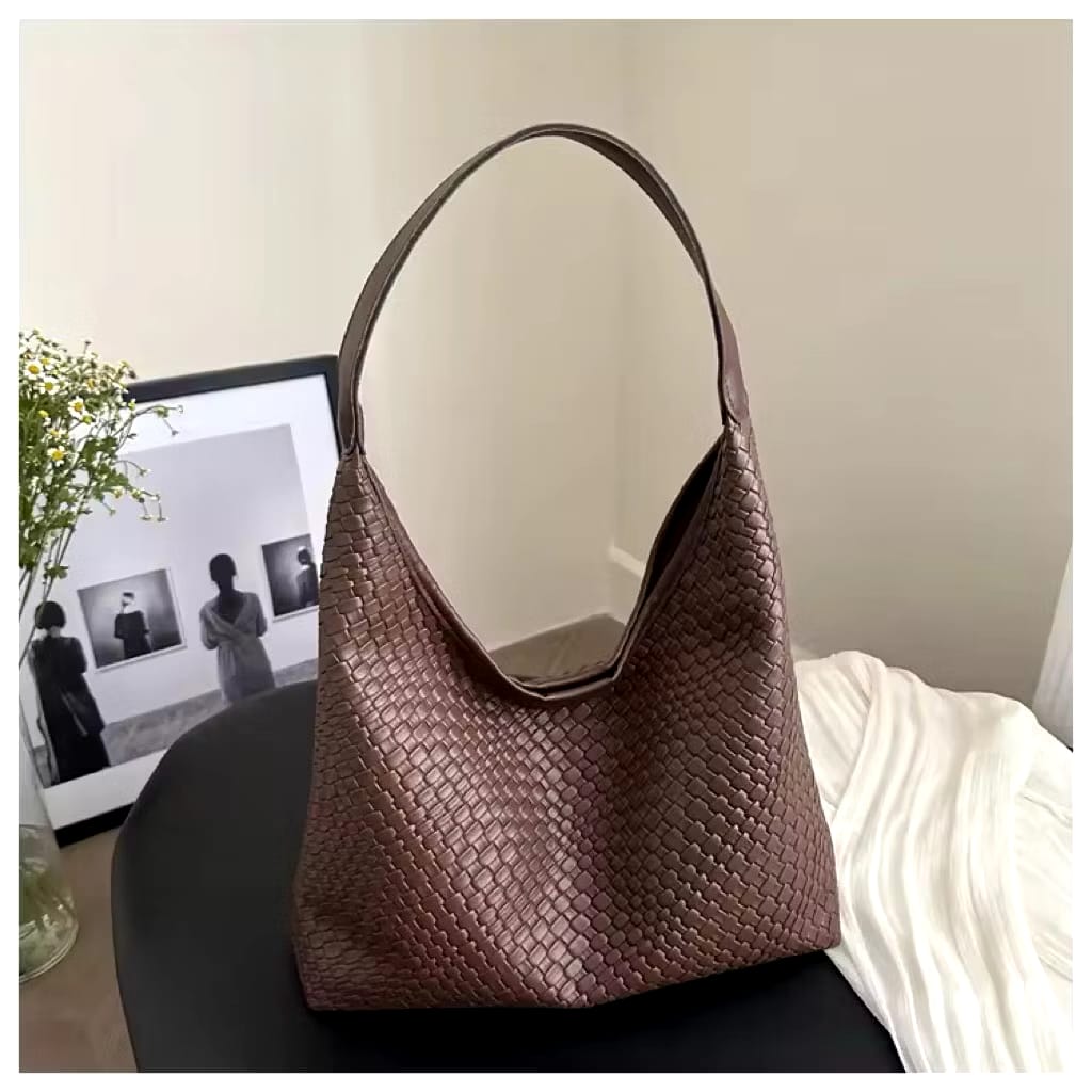 Tas Totebag Wanita JAMYNA TIKAR Tas Bahu Terbaru Cocok untuk Kuliah & OOTD Kulit Perempuan Cewek