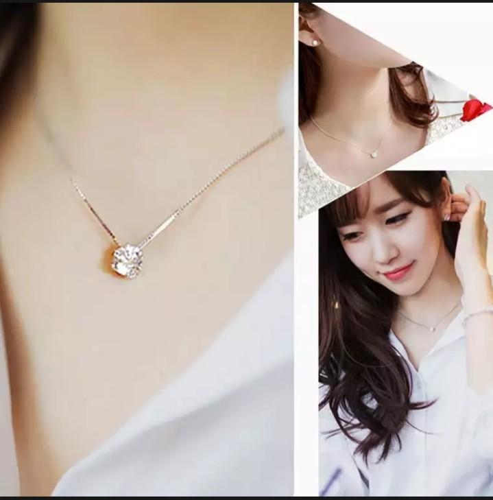 Product Introduction of kalung wanita titanium mata satu silver terlaris best seller Kulit Emas Perak 1