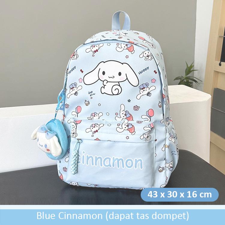 Product Introduction of Tas Ransel Sanrio Besar SD SMP SMA Kuromi Pochacco Melody & Hello Kitty | CL08 Kivaro Anak Motif Fashion 34
