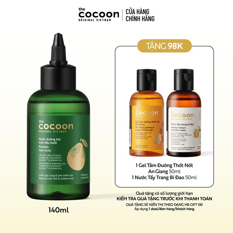 Cải tiến mới - Nước dưỡng tóc tinh dầu bưởi Cocoon ngăn ngừa gãy rụng và hỗ trợ mọc tóc 140ml