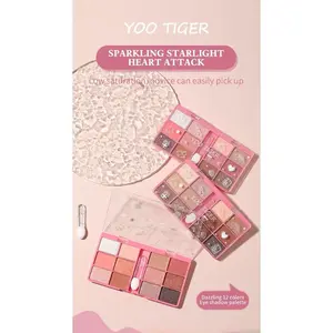 Yoo Tiger Eyeshadow Palette 12 Warna Pretty Looks Korean Waterproof 9106