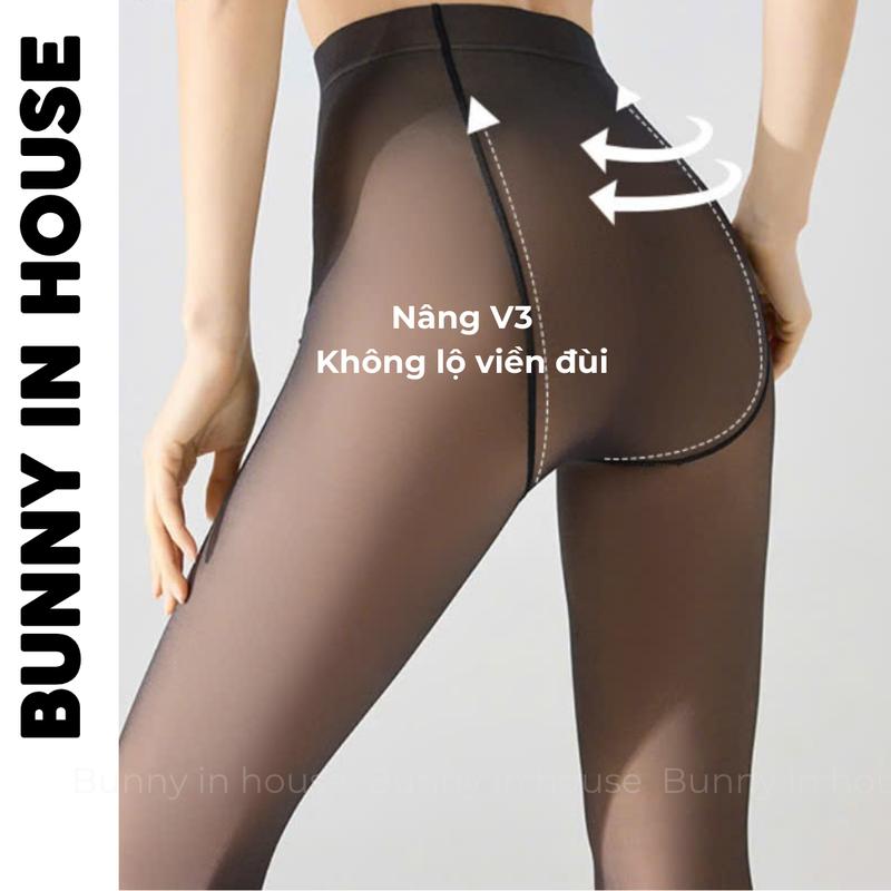 Quần tất 1 lớp lót nỉ chống rách BUNNY IN HOUSE T05 Màu Đen Nâu Tây (45-62kg, M5-M7, Mặc>10*C) che khuyết điểm tốt không Lộ Viền Đùi, Chống Xước - Hiệu ứng 4D thật chân | BigBuy360 - bigbuy360.vn