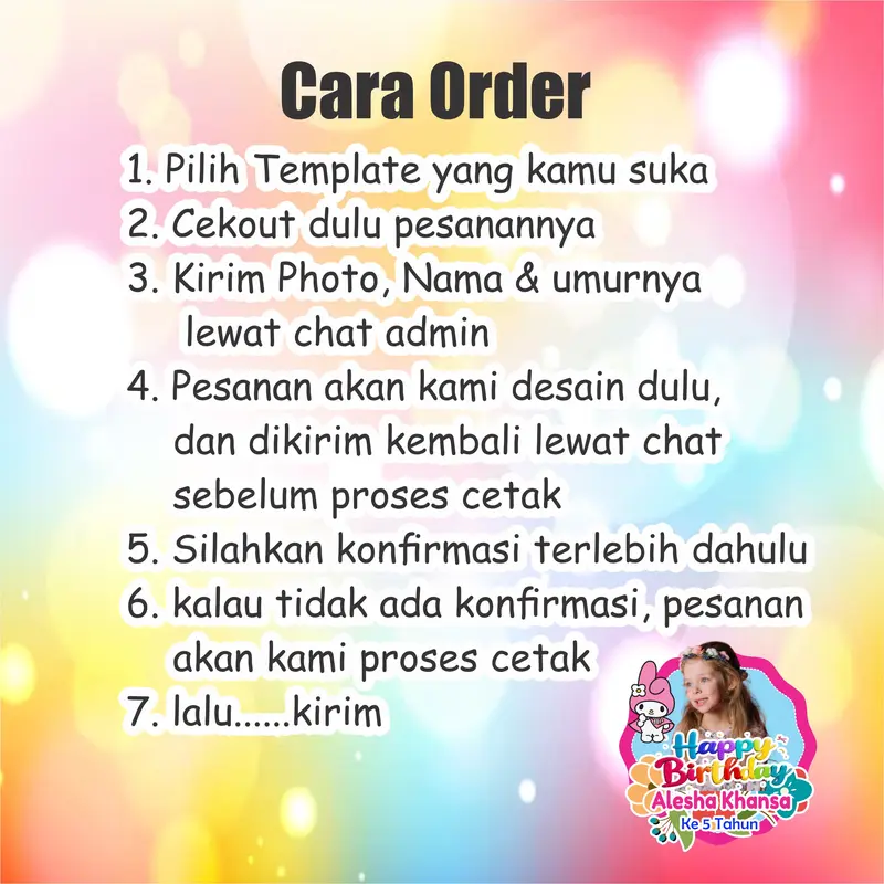 STIKER ULANG TAHUN (CUSTOM) cetak Bentuk 3