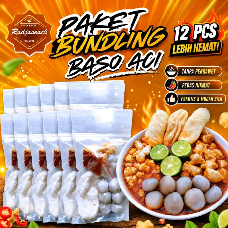 BASO ACI 12 PCS KEMASAN PREMIUM Food Instan - Shop | Tokopedia