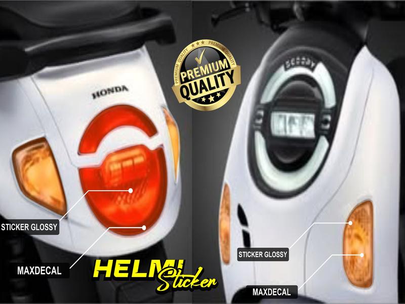 STICKER TRASPARAN PELINDUNG MIKA SEN DAN LAMPU STOP BELAKANG SATU SET HONDA SCOOPY AL NEW 2024-2025 STIKER PELINDUNG MIKA  LAMPU SCOOPY 2024-2025 ANTI GORES PELINDUNG MIKA Motorcycle 4