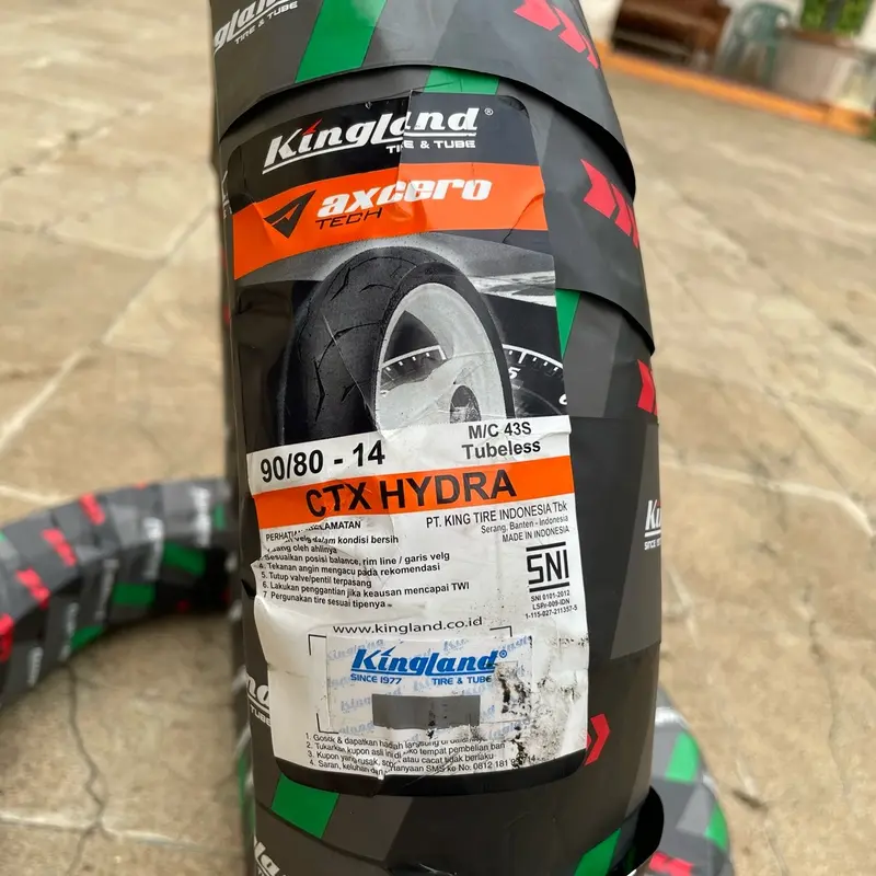 Ban Sepeda Motor Kingland 90/80-17, SEMI Soft Compound CTX Hydra Non Tubeless Original Quality Accessories Motorcycle Tire 6