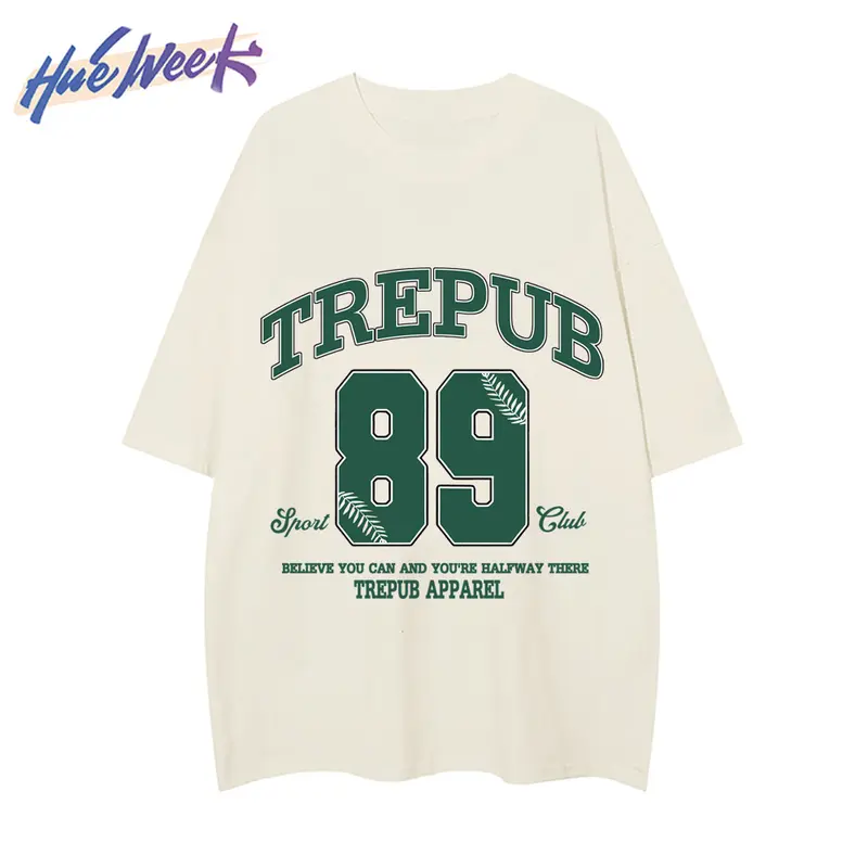 HUE WEEK. T-shirt Oversize American Retro High Street Style baju kaos 30s korea | Kaos baju Wanita pria/249 6