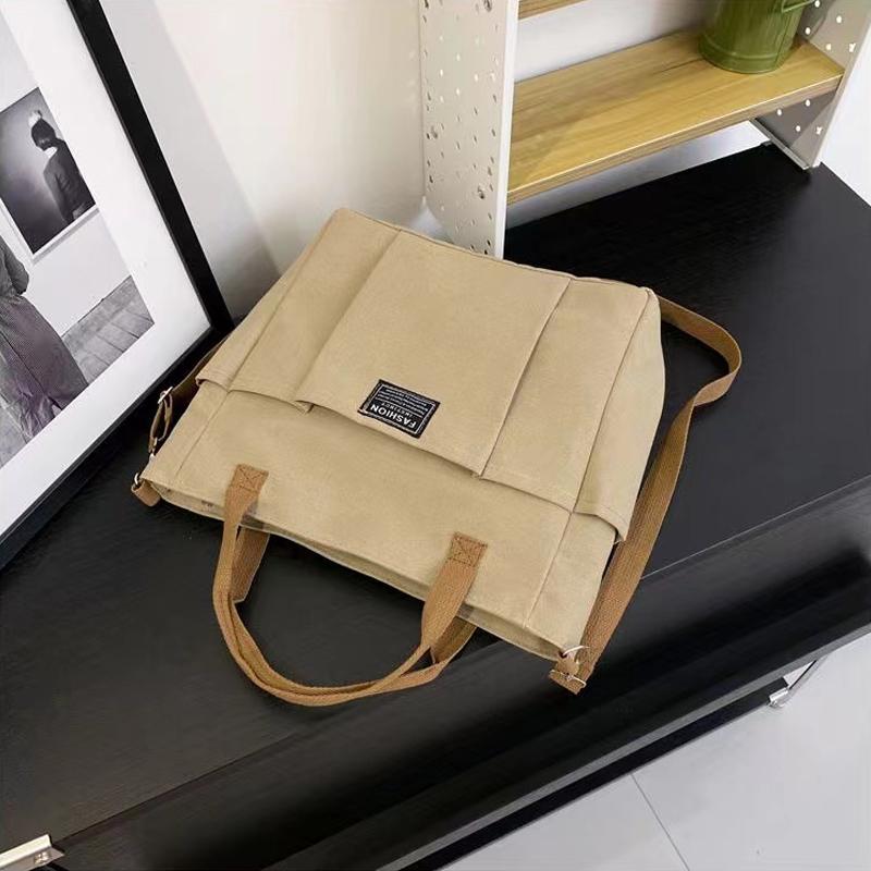 Product Introduction of Túi Vải Tote Nhật Bản, Dày Dặn, Nhiều Ngăn, Phong Cách Thường Ngày Thích Hợp Cho Học Sinh, Có Thể Mang Theo Bằng Tay Hoặc Đeo Một Bên Vai, Túi Đeo Chéo, Lý Tưởng Cho Trường Học, Thiết Kế Đơn Giản 21