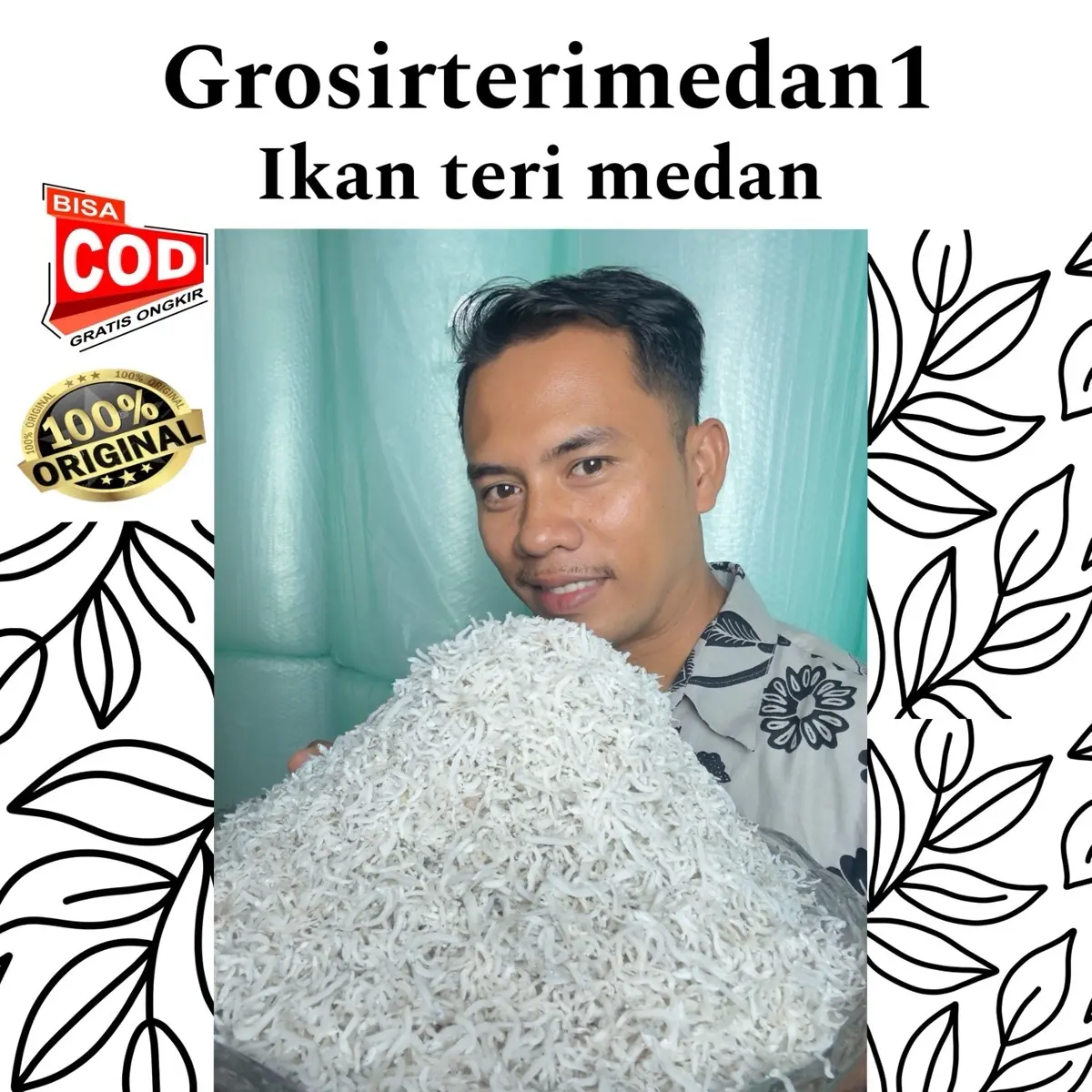 Teri nasi medan sedang 1 kg tidak terlalu asin