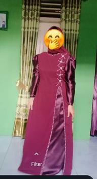 Product Review of Batiknurfashion.(COD) Nadia dress mewah kondangan // bridesmaid// Gaun mewah// baju kondangan wanita 2024 // Bajukondangan mewah dan elegan// ootd// baju kondangan warna burgundy // Ootd berhijab //bridesmaid dress  Gamis  Pesta Wanita from S**h 2