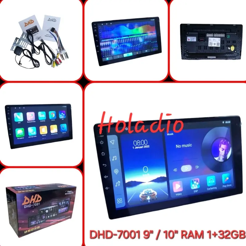 HEADUNIT ANDROID 9" DAN 10.1" DHD-7001 MEMORY 1/32GB 0