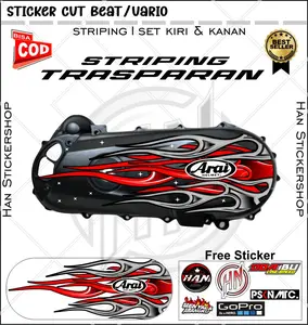 Striping Sticker CVT All Beat / Vario Dengan Desain Api Arai Variasi Terbaru