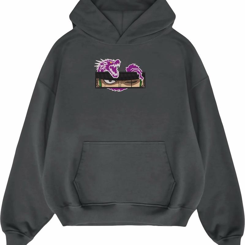 Hoodie embroidery Zoro eye dragon 2