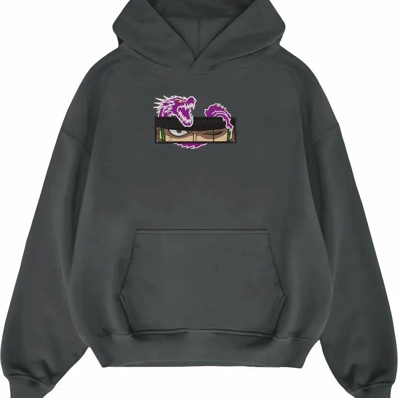 Hoodie embroidery Zoro eye dragon 2