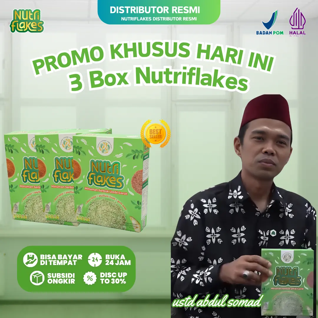 Sereal Nutriflakes Original 280 gram | Distributor Resmi Nutriflakes Umbi Garut | 3 BOX lebih Hemat Halal BPOM [Bisa COD]