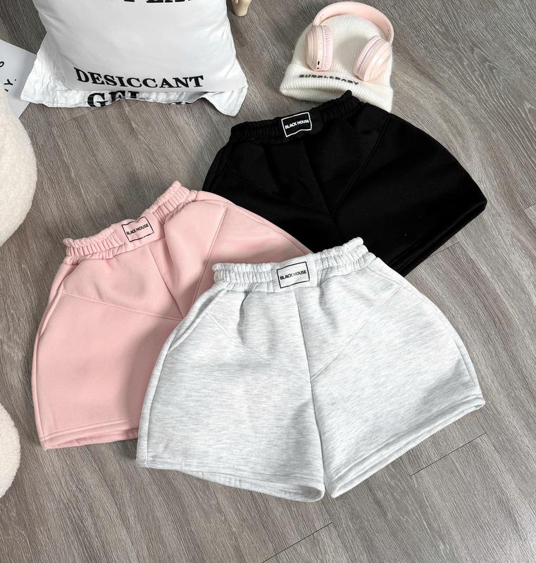 Quần sooc nỉ bông unisex cạp logo diễu viền