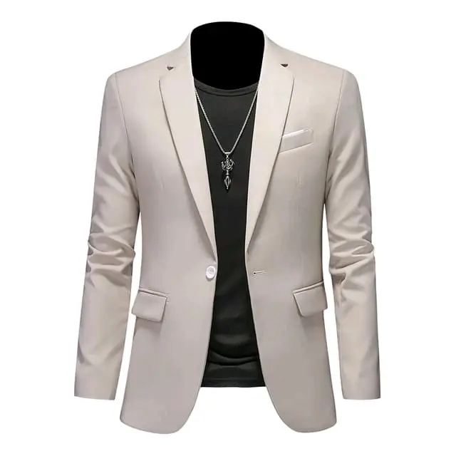 jas blazer nikahan jas kerja jas kantoran jas wedding blazer formal Slimfit Pria Casual Kancing satu 2