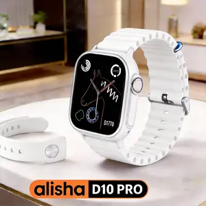 Jam Tangan Pintar D10  WATCH Layar Besar, Layar HD 2.01"Dapat Bonus 2 Tali Jam, Bluetooth, Baterai Tahan Lama