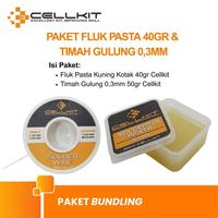 Gambar CELLKIT Paket Fluk Solder Pasta Kuning Kotak 40GR +Timah Solder Gulung - Fluk+TImah 0.2MM dari CELLKIT Kota Surabaya 3 Tokopedia