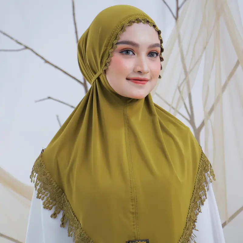 erin collection jilbab instan renda salma hijab jersey premium mewah Bergo Wanita 4