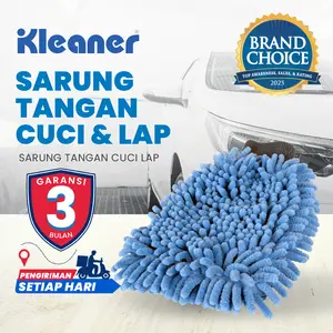 Kleaner Sarung Tangan Cuci Kendaraan Mobil Motor Cendol Halus Kain Microfiber Anti Gores Lecet