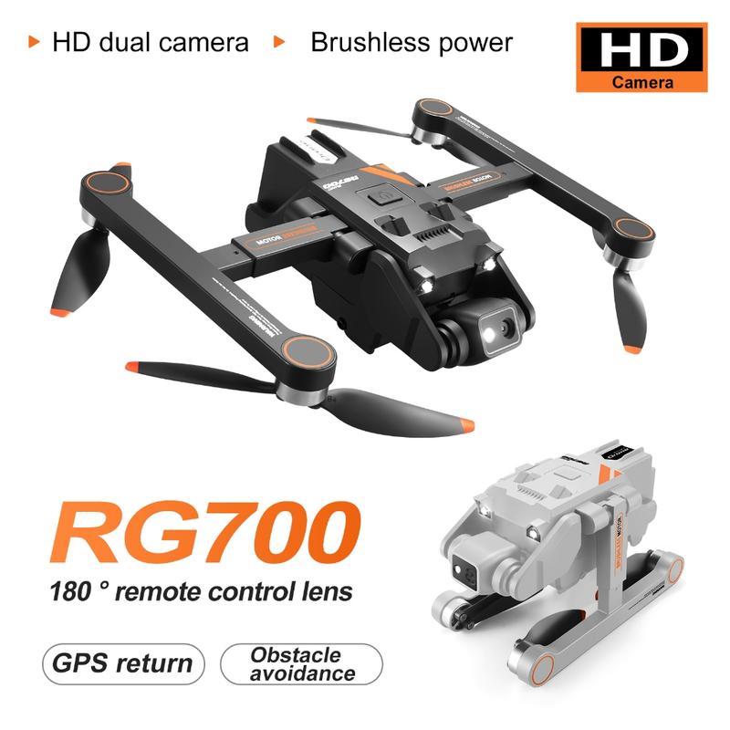  RG700 Pro Flycam GPS rẻ - Tránh Chướng Ngại Vật 360° | Về 1 Chạm Tự Động | 4k Camera Kép Zoom Điện 180° | Pin 25 Phút | Điều Khiển 2KM + 5G FPV led light h21 drones uav kiên 
