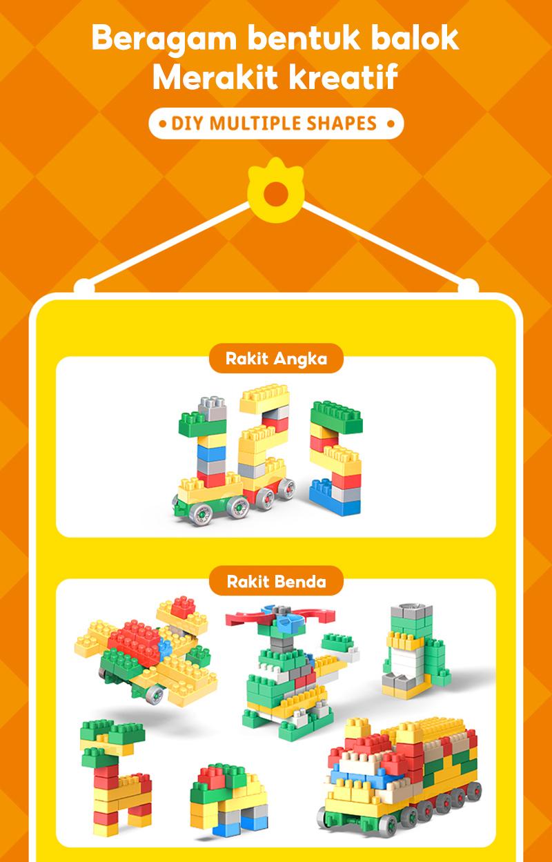 OHSOME Jumbo Nai Long Brick DIY 100 pcs Building Blocks / Block Mainan Balok Susun Jumbo 100 pcs 3D DIY Nai Long / Blok Susun 100 pcs Nailong Jumbo 3D DIY Bahan ABS Kuat Tahan Lama OHSOME Jumbo Nai Long Brick DIY 100 pcs Building Blocks / Block Mainan Balok Susun Jumbo 100 pcs 3D DIY Nai Long / Blok Susun 100 pcs Nailong Jumbo 3D DIY Bahan ABS Kuat Tahan Lama