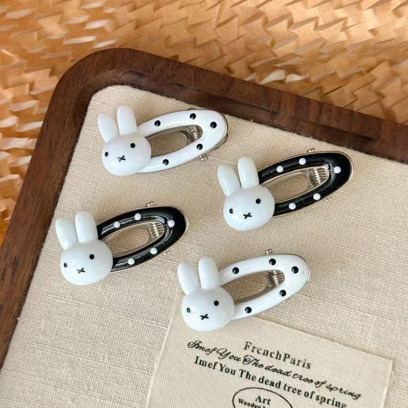 Kẹp tóc hình thỏ Miffy chấm bi dễ thương kiểu Nhật, kẹp tóc mái ngọt ngào, kẹp…