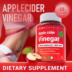 【MixSays】Apple Cider Vinegar Gummies (ACV) 60biji｜Inulin + Kacang Putih + Probiotik｜Kenyang, Kawal Gula