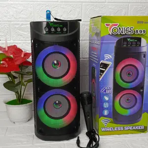 Audio Bluetooth Speaker Bass Tonies899 Portable Speaker with Party Light