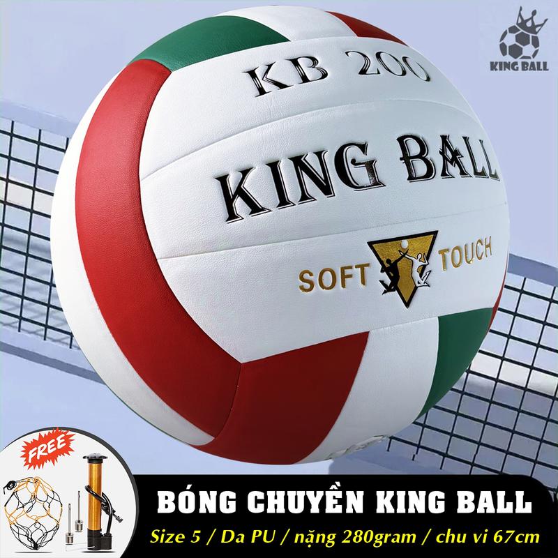 Quả Bóng Chuyền Da Chính Hãng Banh Bóng Chuyền King Ball Học Sinh Viên Trẻ Em Nam Nữ Tập Luyện Thi Đấu Ngoài Trời Cao Cấp Giá Rẻ