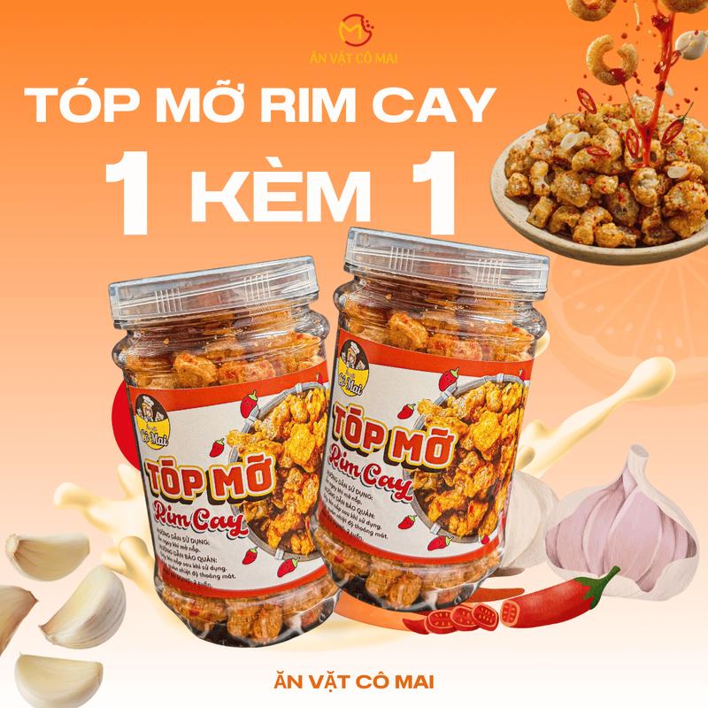   MUA 1 KÈM 1  Tóp Mỡ Rim Cay Hủ 150GR - Ăn Vặt Cô Mai 