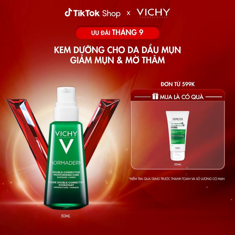 Kem dưỡng dạng gel sữa cho da mụn với tác động kép Vichy Normaderm…
