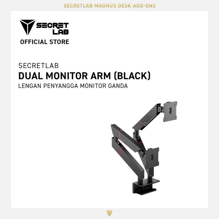 Gambar Secretlab MAGNUS Dual Monitor Arm Black | Lengan Monitor Ganda Premium | Garansi 1 Tahun dari Secretlab Indonesia Kota Tangerang Tokopedia