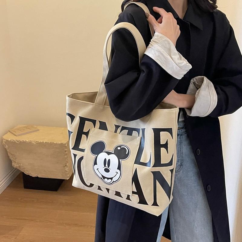 Product Introduction of Canvas bag, new cartoon style large capacity tote shoulder bag, tote bag, college commuting and tutoring bag 10
