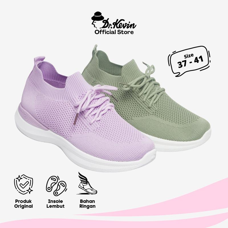 Product Introduction of Dr. Kevin Sepatu Olahraga Sport Wanita Sneakers Rajut Slip On 589-069 1