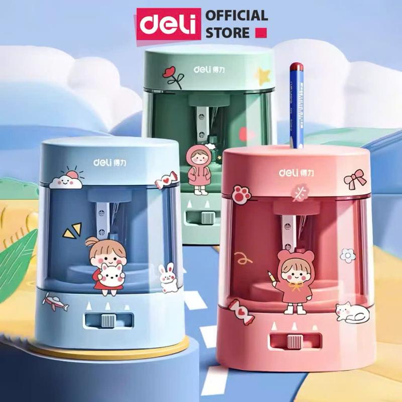 Gọt bút chì điện tự động Deli - tiện lợi an toàn và bảo vệ người dùng màu sắc hiện đại sang trọng - phù hợp cho văn phòng học sinh