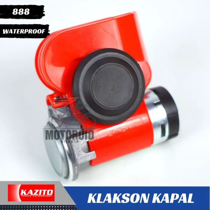 Klakson Kazito Bonus Relay Klakson Kapal Angin Dinamo 12V - 24V Untuk Motor, Mobil Truck Dan Bus K1