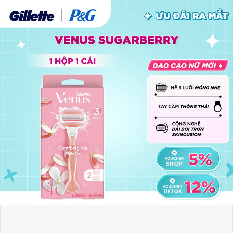 BỘ DAO CẠO GILLETTE VENUS HƯƠNG HOA TRÀ 1 CÁN + 2 ĐẦU LƯỠI 