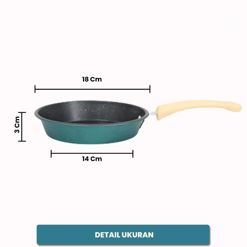 Product Introduction of 【COD】Teflon Serbaguna wajan Omlet egg fry pan Frypan 18cm Panci Wajan Anti Lengket 4