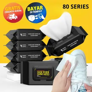 KP214 - TISU BASAH PEMBERSIH SEPATU TISSUE BASAH SHOE CLEANER TISSU BASAH MURAH ISI 80 LEMBAR