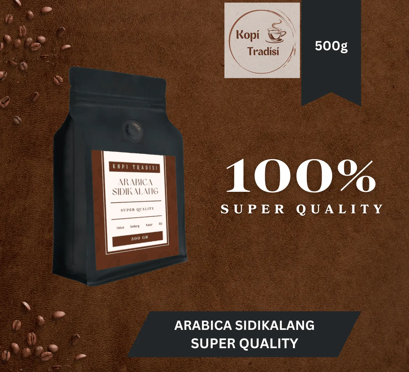 Kopi Arabica Sidikalang 500 gr Super Quality Fresh Roasted