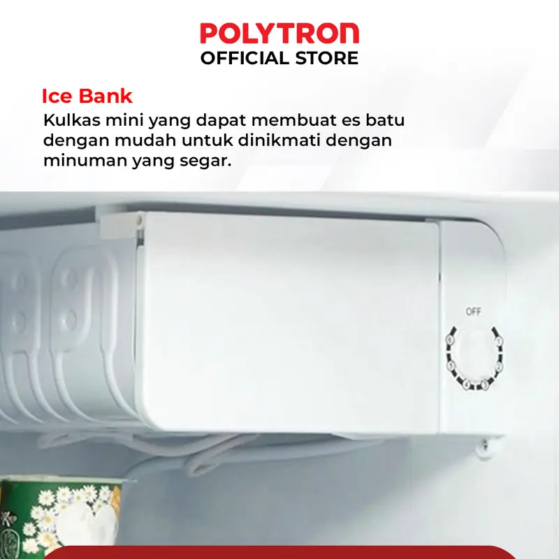 POLYTRON Kulkas Mini 50 liter PRH 51X 5