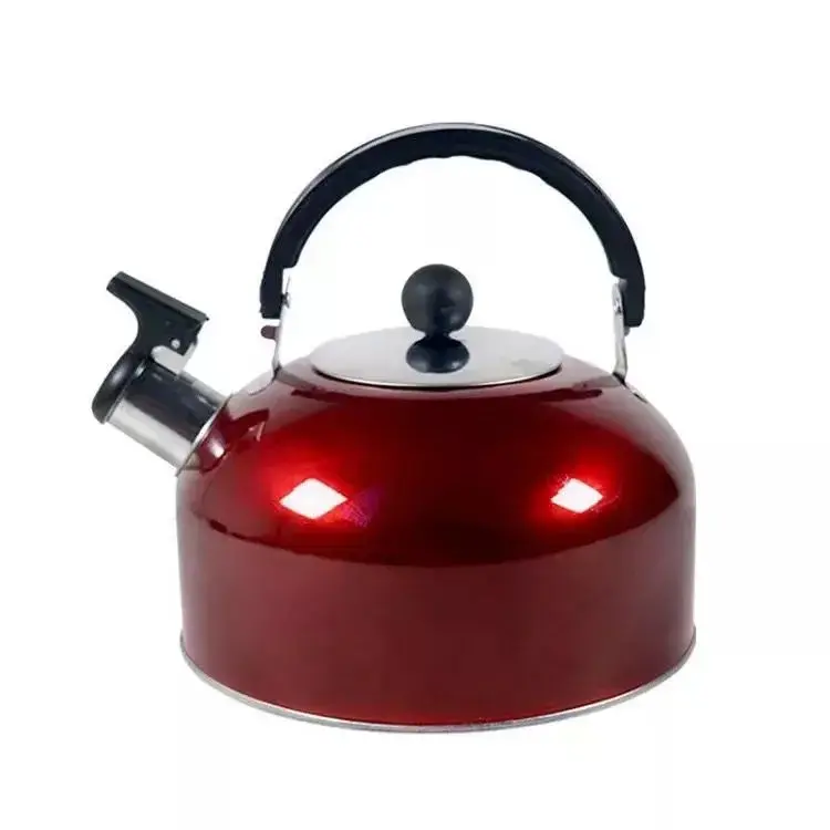 Teko Siul Warna Bahan Stainless Kapasitas 4 Liter Teko Air Minum Biru Merah,tempat masak air peralatan dapur Steel