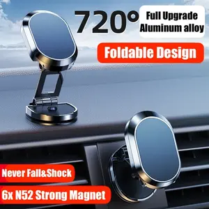 Foldable Magnet Mobil Holder 720° Rotation Dashboard Car Phone Holder Mini Folding Tempat Hp Mobil Free Adjustable - DH 801
