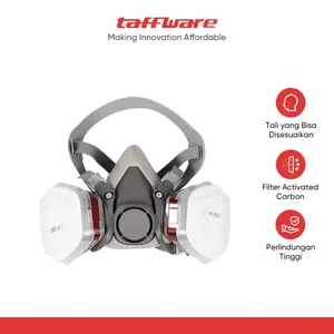 TaffGUARD Masker Gas Half Mask Respirator KN95 - 6200