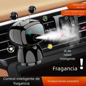 Adornos de aromaterapia con aroma a salida de aire de robot para coche, decoración interior y purificador de aire.