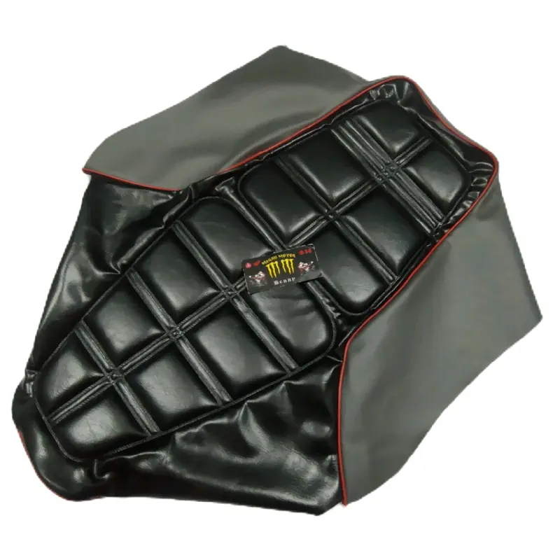 Kulit Sarung Cover Jok RXking Cobra RXKing Master Kotak kotak Tahu Lis Merah Samping Abu Abu Kualitas Oem 2