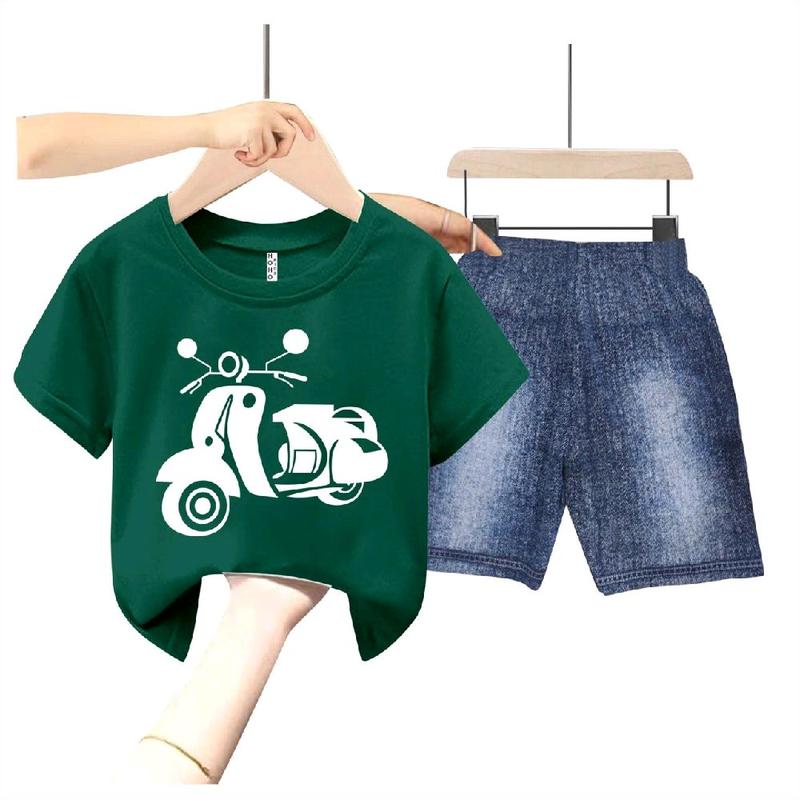 SETELAN ANAK CELANA SEMI JEANS DIGITAL SABLON // GAMBAR VESPA 0