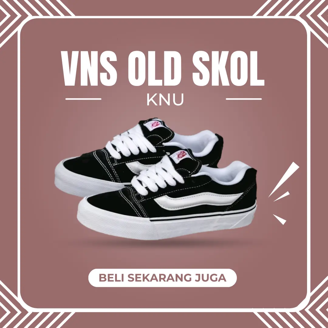 Sepatu VNS KNU Black Natural Casual - Shoes Pria Sneakers